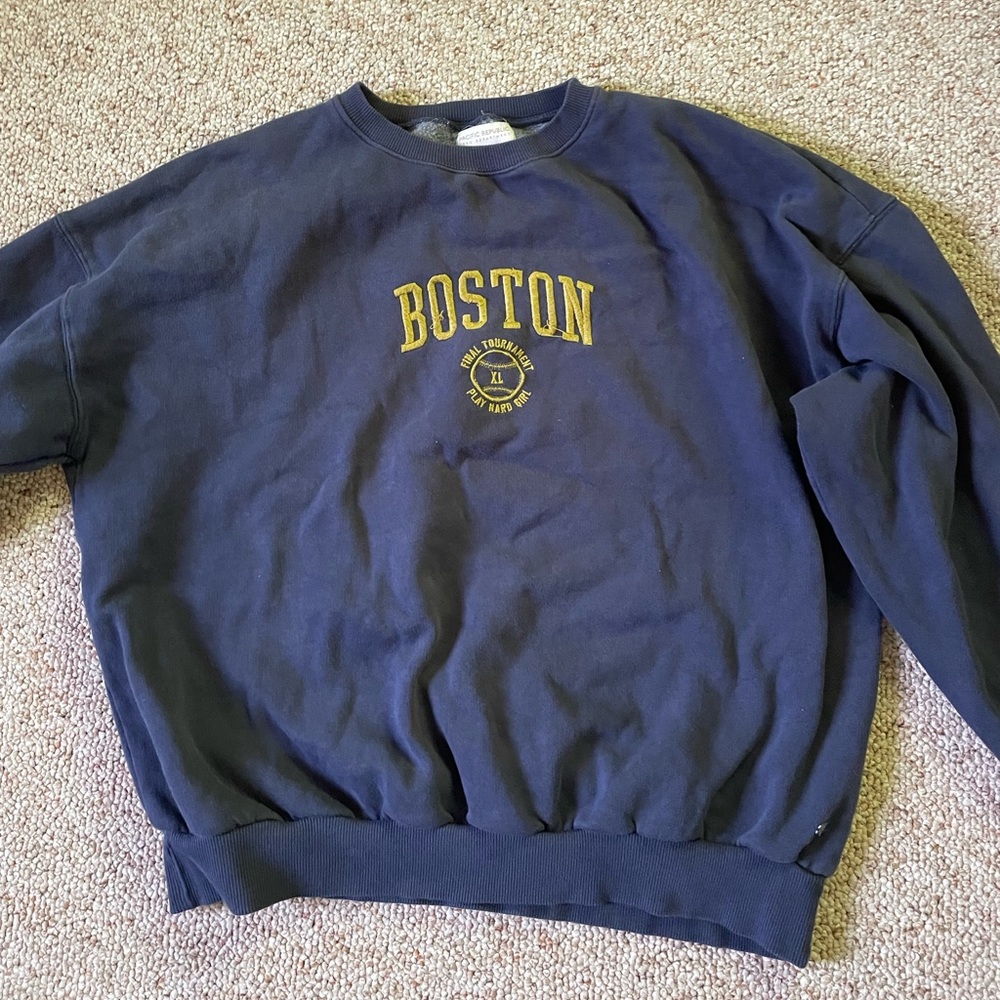 Boston sweater blue and yellow